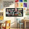 imageLarge Bulletin Board 60 x 36 Inches  Foldable Felt Bulletin Board for Wall Cork Board Alternative with 100 Color Pins ampamp 12 Note Pads Vision Board  BlackBlack