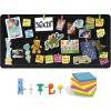 imageLarge Bulletin Board 60 x 36 Inches  Foldable Felt Bulletin Board for Wall Cork Board Alternative with 100 Color Pins ampamp 12 Note Pads Vision Board  BlackBlack